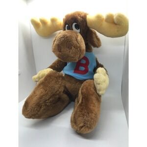 Mighty Star Bullwinkle Plush Stuffed Toy 12"  1985 - Made in USA